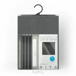 Zasłona na przelotkach 140x250 RITA jednokolorowa grafitowa z miękkiej tkaniny - 11