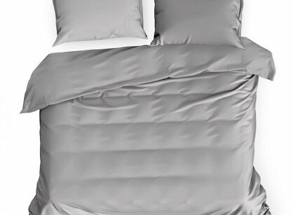 Pościel bawełniana 220x200 HARMONY srebrna gładka