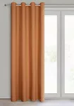 Zasłona na przelotkach 140x250 RITA jednokolorowa ruda z miękkiej tkaniny - 4