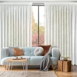 Firana na taśmie 300x270 MARGO biała błyszcząca o gęstym drobnym splocie - 14