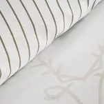 Pościel świąteczna 160x200 BOSQUE biała beżowa renifery z satyny bawełnianej - 3