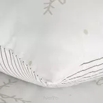 Pościel świąteczna 160x200 BOSQUE biała beżowa renifery z satyny bawełnianej - 5