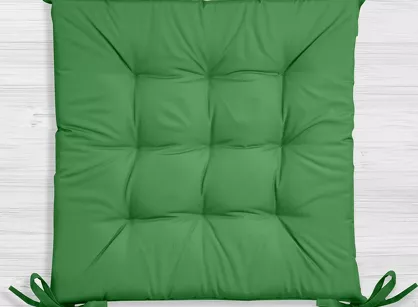 Poduszka 40x40 GARDEN zielona siedzisko na krzesło pikowana z troczkami wodoodporna