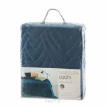Narzuta welwetowa 170x210 LUIZ 6 granatowa pikowana w powtarzalny wzór - 7