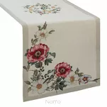 Bieżnik gobelinowy 40x100 4039 naturalny z nadrukiem kwiatowym - 4