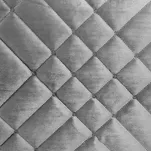 Narzuta welwetowa 170x210 RIA 6 srebrna przeszywana grubą nicią zdobiona wzorem geometrycznym - 4