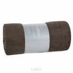 Koc jednokolorowy 150x200 SIMPLE 1 ciemny brąz wyjątkowo miękki - 5
