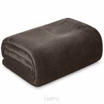 Koc jednokolorowy 150x200 SIMPLE 1 ciemny brąz wyjątkowo miękki - 4