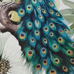 Pościel z makosatyny 160x200 PAVO zielona paw egzotyczny wzór z kolekcji Premium - 2