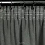 Zasłona gotowa na taśmie 130x300 CARLO zaciemniająca typu blackout popielata z tkaniny strukturalnej - 8