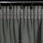 Zasłona na taśmie 130x300 CARLO zaciemniająca typu blackout popielata z tkaniny strukturalnej - 12