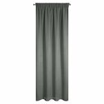 Zasłona na taśmie 130x300 CARLO zaciemniająca typu blackout popielata z tkaniny strukturalnej - 5