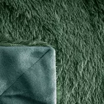 Koc futrzany 150x200 TIFFANY ciemna zieleń ze srebrną nitką Design 91 - 3