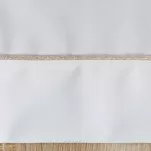 Bieżnik elegancki 40x180 MADELE biały zdobiony złotą lamówką - 5