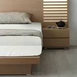Prześcieradło z żakardowego adamaszku z gumką 120x200 kremowe PASY z kolekcji Nova Style - 6