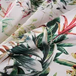 Bieżnik na taras 40x140 GARDEN 31 biały wodoodporny zielony motyw kwiatowy - 3