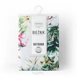 Bieżnik na taras 40x140 GARDEN 31 biały wodoodporny zielony motyw kwiatowy - 6