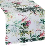 Bieżnik na taras 40x140 GARDEN 31 biały wodoodporny zielony motyw kwiatowy - 4