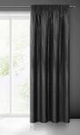 Zasłona na taśmie 140x270 AGGIE jednokolorowa czarna z dodatkiem lureksu błyszcząca - 7