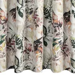 Zasłona na taras 155x260 GARDEN 2 na szelkach zapinanymi na rzepy biała z stalowym wzorem kwiatowym wodoodporna - 6