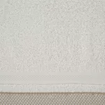 Ręcznik 100x150 ABBIE kremowy  z żakardową błyszczącą bordiurą w pasy z delikatną krateczką 500 g/m2 - 3