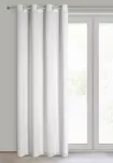 Zasłona na przelotkach 140x250 PIERRE welwetowa biała jednokolorowa - 5