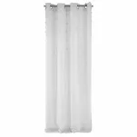 Zasłona gotowa na przelotkach 140x250 STELLA srebrna zdobiona pomponikami Design 91 - 8