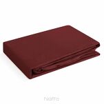 Prześcieradło z satyny bawełnianej z gumką NOVA 3 burgundowe 100x200 - 6