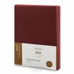 Prześcieradło z satyny bawełnianej z gumką NOVA 3 burgundowe 100x200 - 5