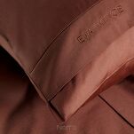 Pościel z makosatyny 160x200 ELEGANT 1I Eva Minge marsala z ozdobną kantą i haftem - 6