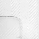 Narzuta na fotel welwetowa 70x160 SOFIA biała pikowana w gęstą jodełkę - 5