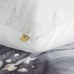 Pościel z makosatyny 160x200 DARIA Eva Minge biała szara wzór botaniczny Premium - 4