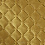 Narzuta welwetowa 200x220 DIMON miodowa pikowana w geometryczny wzór - 4