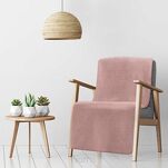Koc na fotel bawełniany 70x160 AMBER pudrowy o strukturze wafla Design 91 - 6