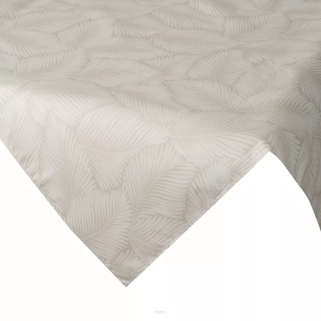 Nakładka na taras 85x85 GARDEN 11 beżowa wodoodporna subtelny wzór białych liści