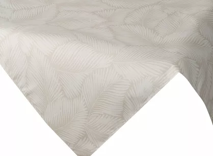 Nakładka na taras 85x85 GARDEN 11 beżowa wodoodporna subtelny wzór białych liści