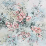 Zasłona na przelotkach 140x250 MARISA zielona różowa z kwiatowym nadrukiem - 2