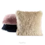 Poszewka dekoracyjna 45x45 SANA pudrowa z miękkiego futerka - 2