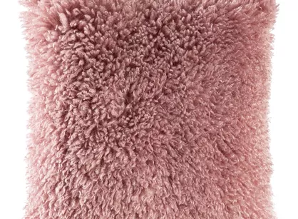 Poszewka dekoracyjna 45x45 SANA pudrowa z miękkiego futerka