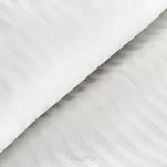 Pościel satynowa 160x200 VERA jednokolorowa gładka biała w prążki - 3
