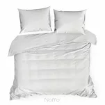 Pościel satynowa 160x200 VERA jednokolorowa gładka biała w prążki - 7