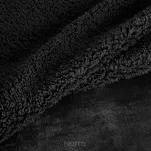 Koc na fotel jednokolorowy 70x160 TEDY czarny imitujący buklę - 4