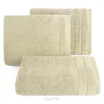 Ręcznik bawełniany 50x90 DAMLA beżowy gładki z subtelną bordiurą 500 g/m2 - 3