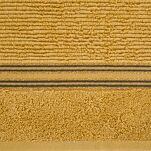 Ręcznik 70x140 FILON musztardowy zdobiony bordiurą w prążki z połyskującą srebrną nicią - 2