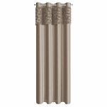 Zasłona na przelotkach 140x250 ROSES 13 Eva Minge welwetowa ciemny beż aplikacja róż 3D - 6