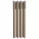 Zasłona na przelotkach 140x250 ROSES 13 Eva Minge welwetowa ciemny beż aplikacja róż 3D - 6