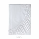 Prześcieradło z bawełny jersey 3 z gumką białe 140x200 - 3