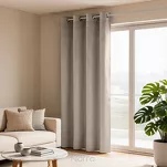 Zasłona na przelotkach 140x250 MELANIE welwetowa beżowa o aksamitnej strukturze - 10