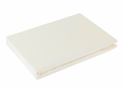 Prześcieradło satyna bawełniana bez gumki NOVA 1 kremowe 220x210