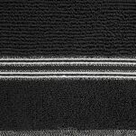 Ręcznik 30x50 FILON czarny zdobiony bordiurą w prążki z połyskującą srebrną nicią - 2